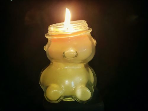 Bandit Bear Candle